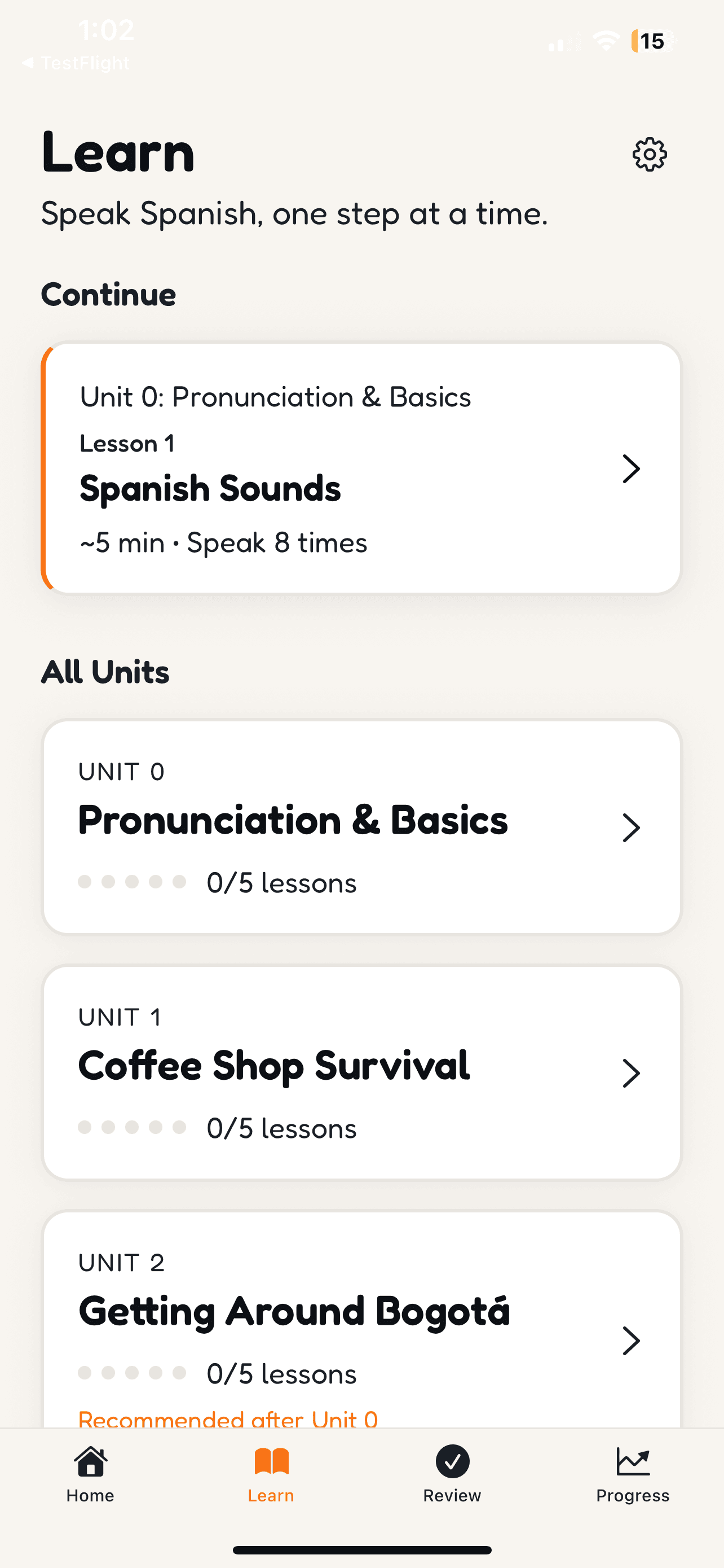 Structure when you want it